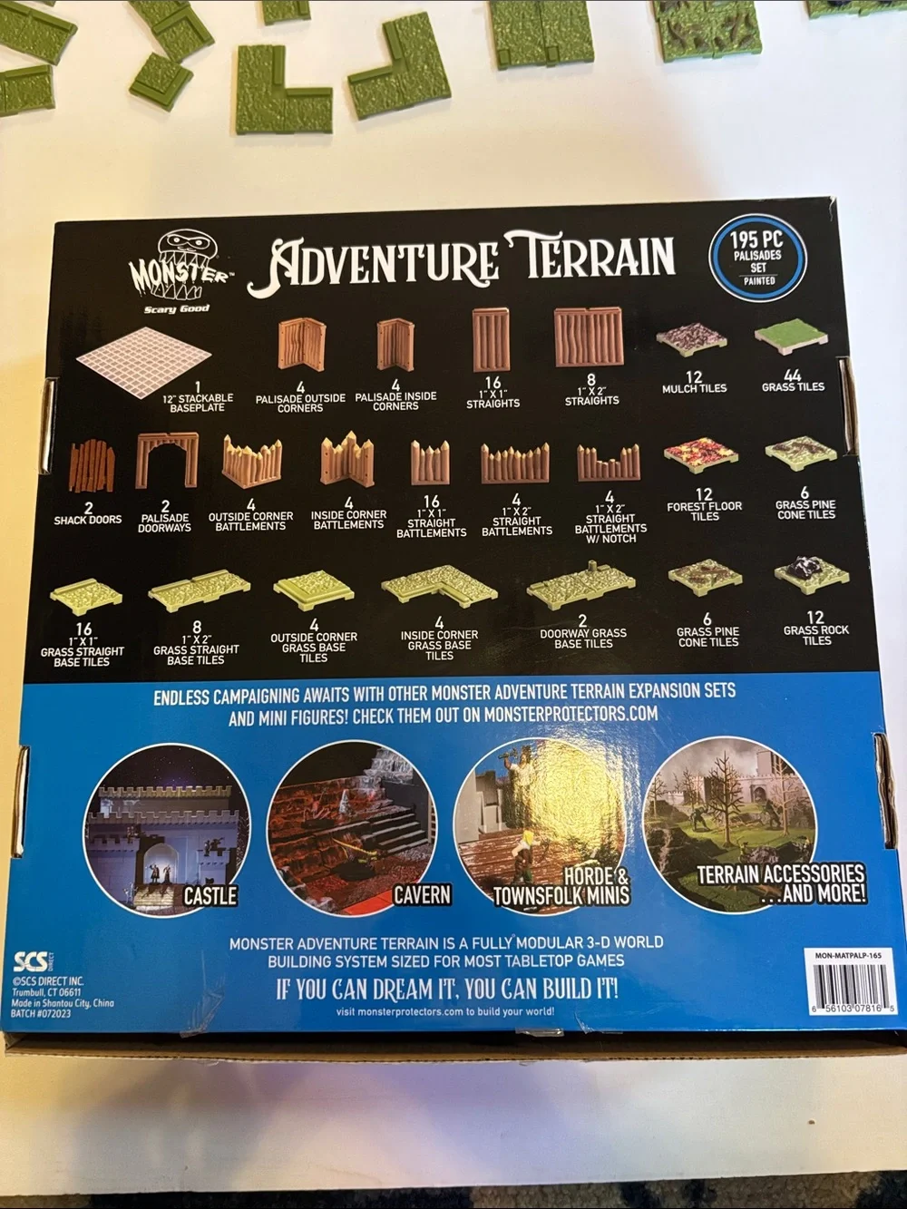 Adventure Terrain Painted 195-Piece Palisades Set - Monster